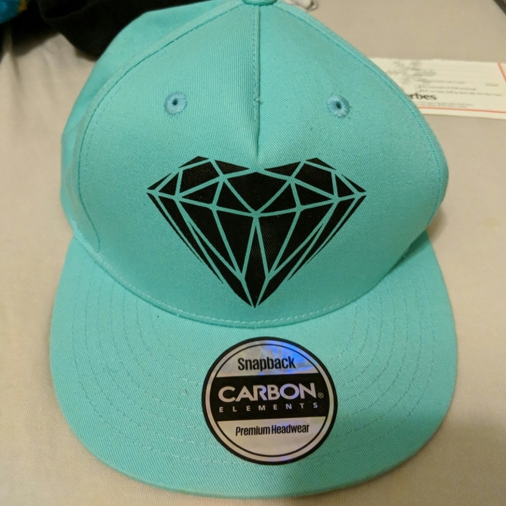 Carbon flat bill hat